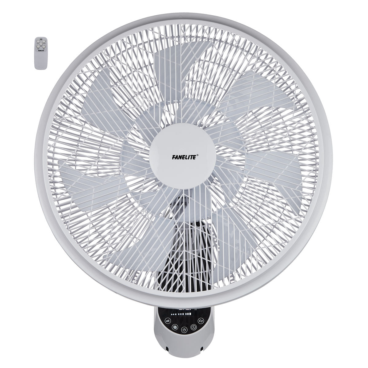Ventilateur mural DC 45cm avec télécommande - Grilles plastiques - Blanc