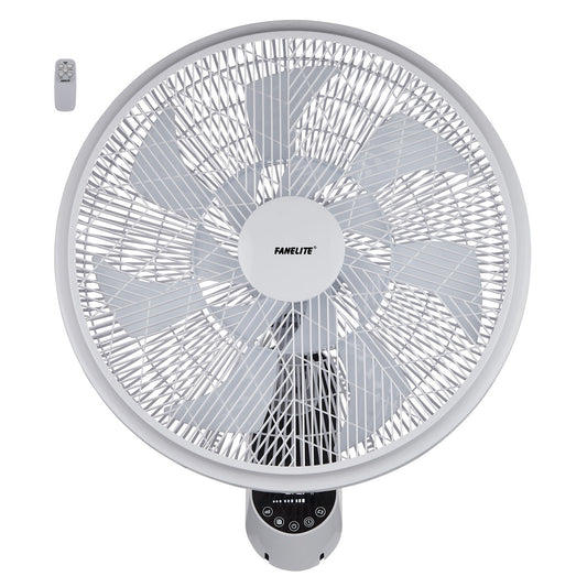 Ventilateur mural DC 45cm avec télécommande - Grilles plastiques - Blanc