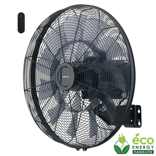 Ventilateur mural DC Pro 45cm avec télécommande - Noir