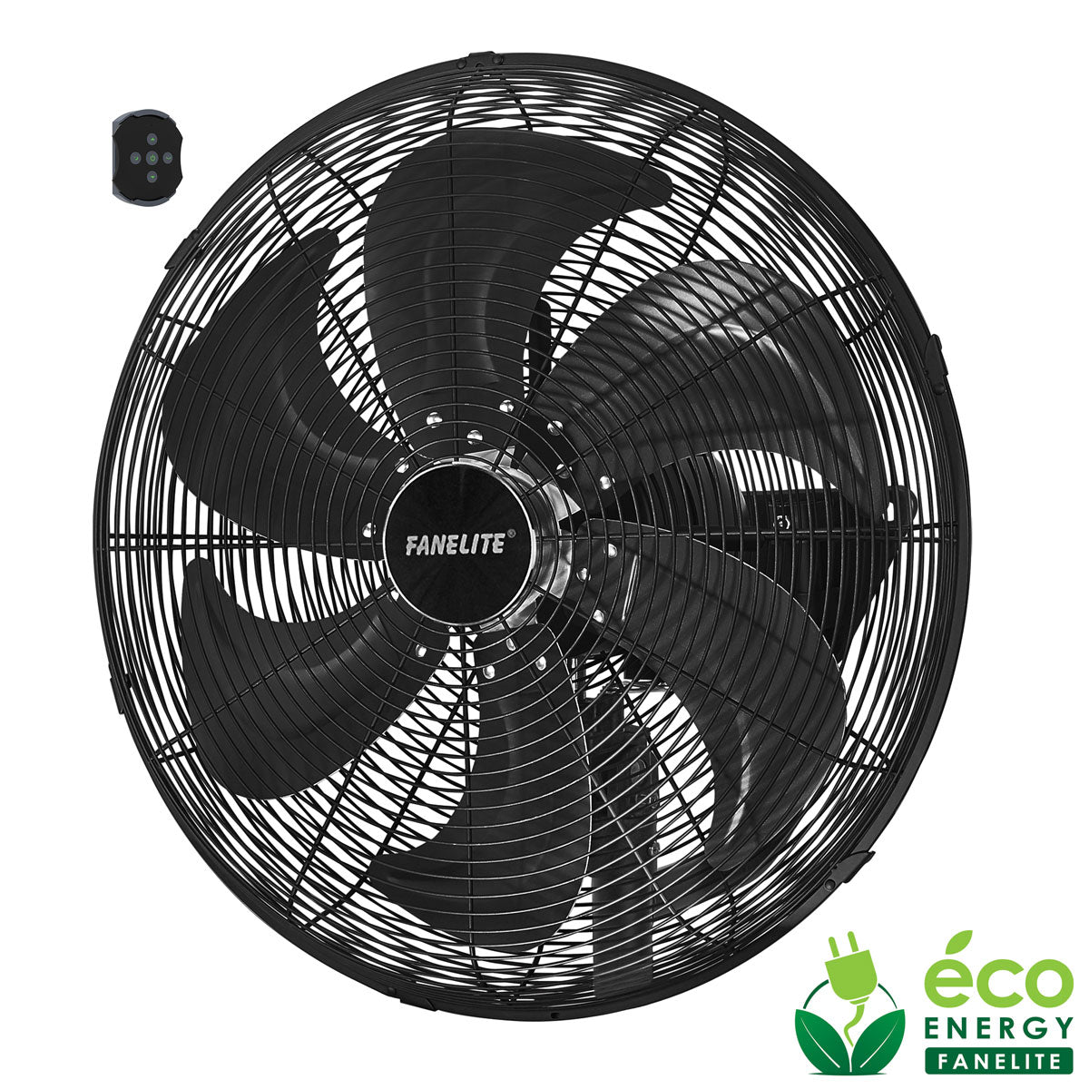 Ventilateur mural DC Pro 50cm avec télécommande - Noir