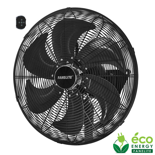 Ventilateur mural DC Pro 50cm avec télécommande - Noir