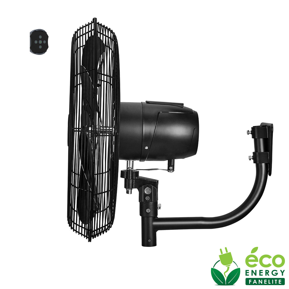 Ventilateur mural DC Pro 50cm avec télécommande - Noir