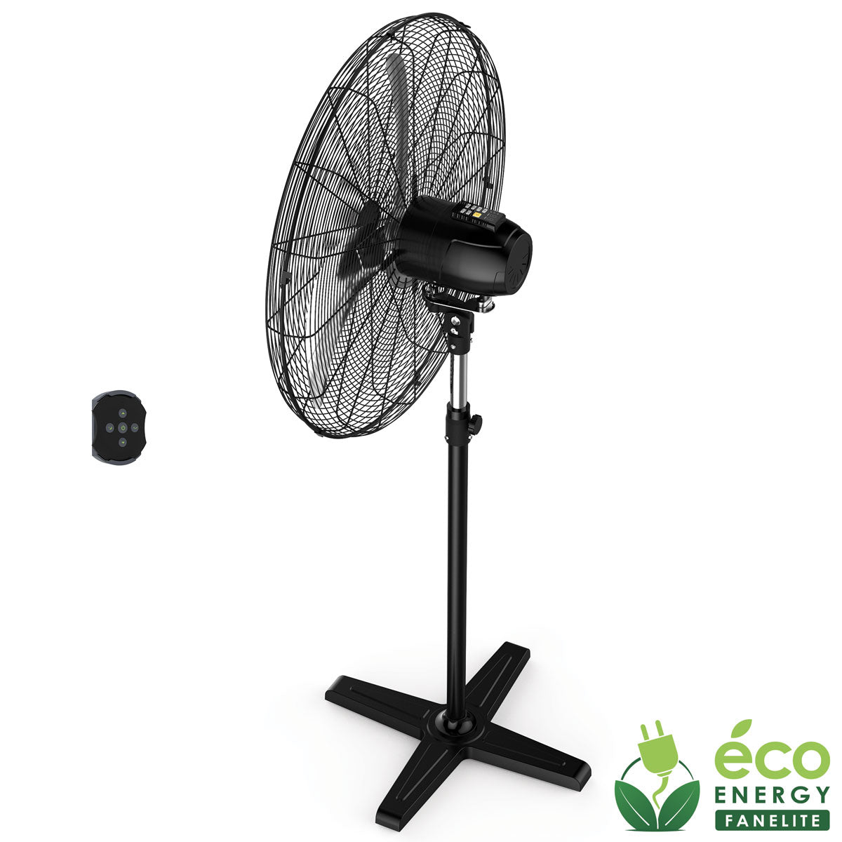 Ventilateur sur pied DC Pro 65cm avec télécommande - Noir