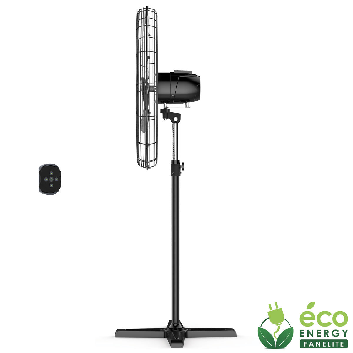 Ventilateur sur pied DC Pro 65cm avec télécommande - Noir